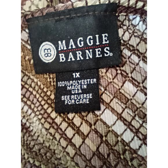 MAGGIE BARNS Women's Tunic Top 1X Polyester Business Casual Flowy - Picture 4 of 4